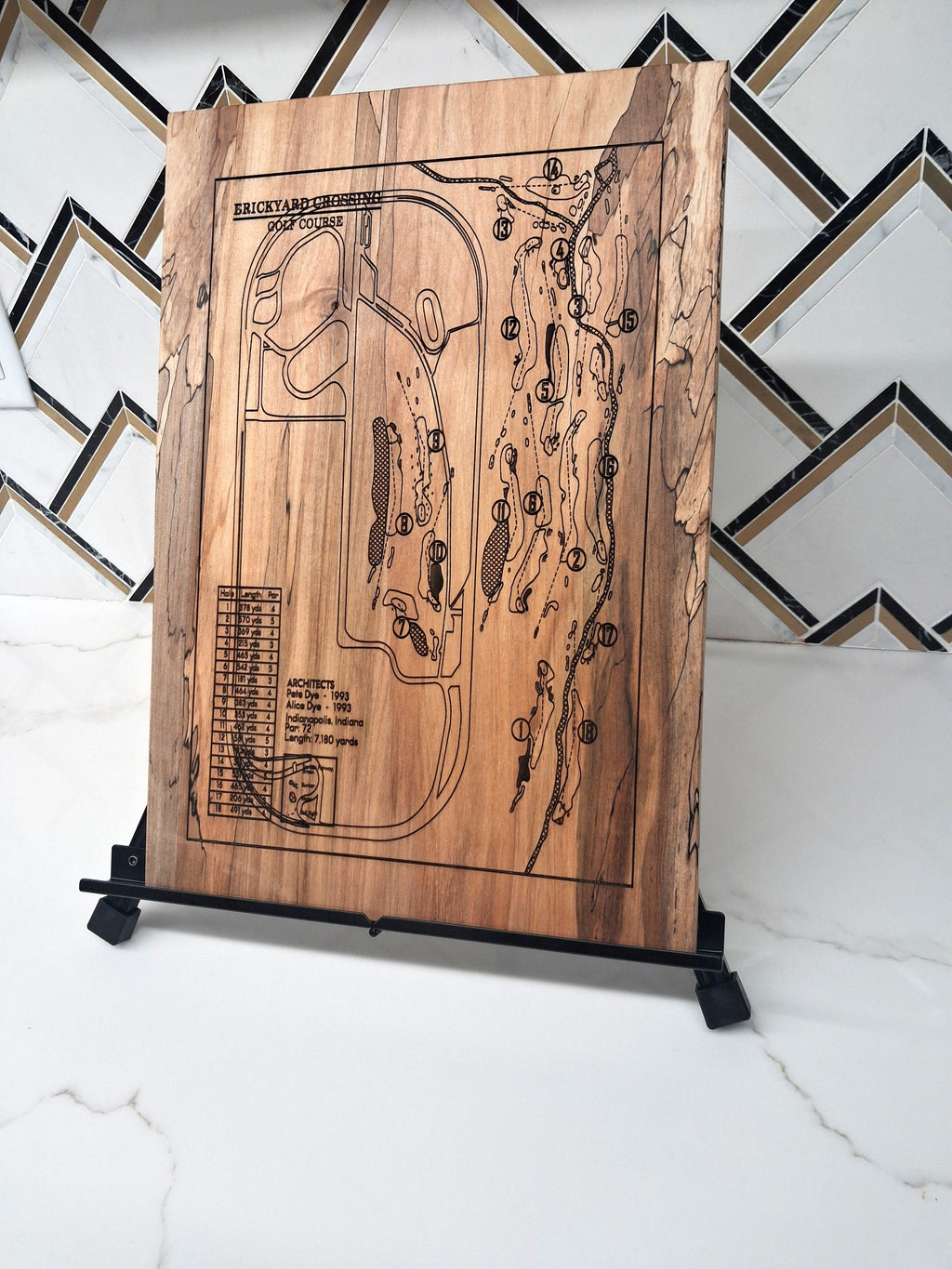 Brickyard Crossing on Spalted Maple