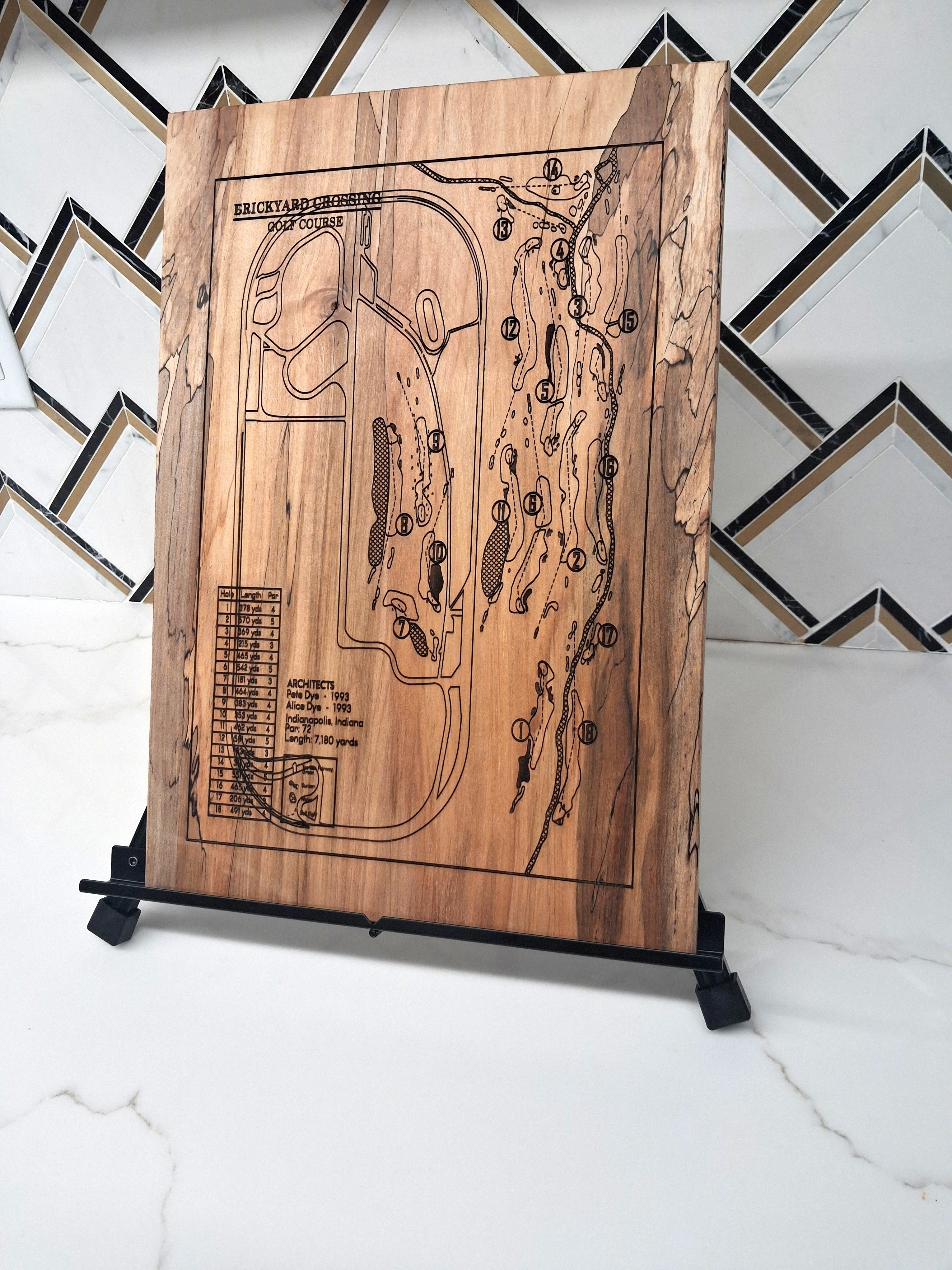 Brickyard Crossing on Spalted Maple