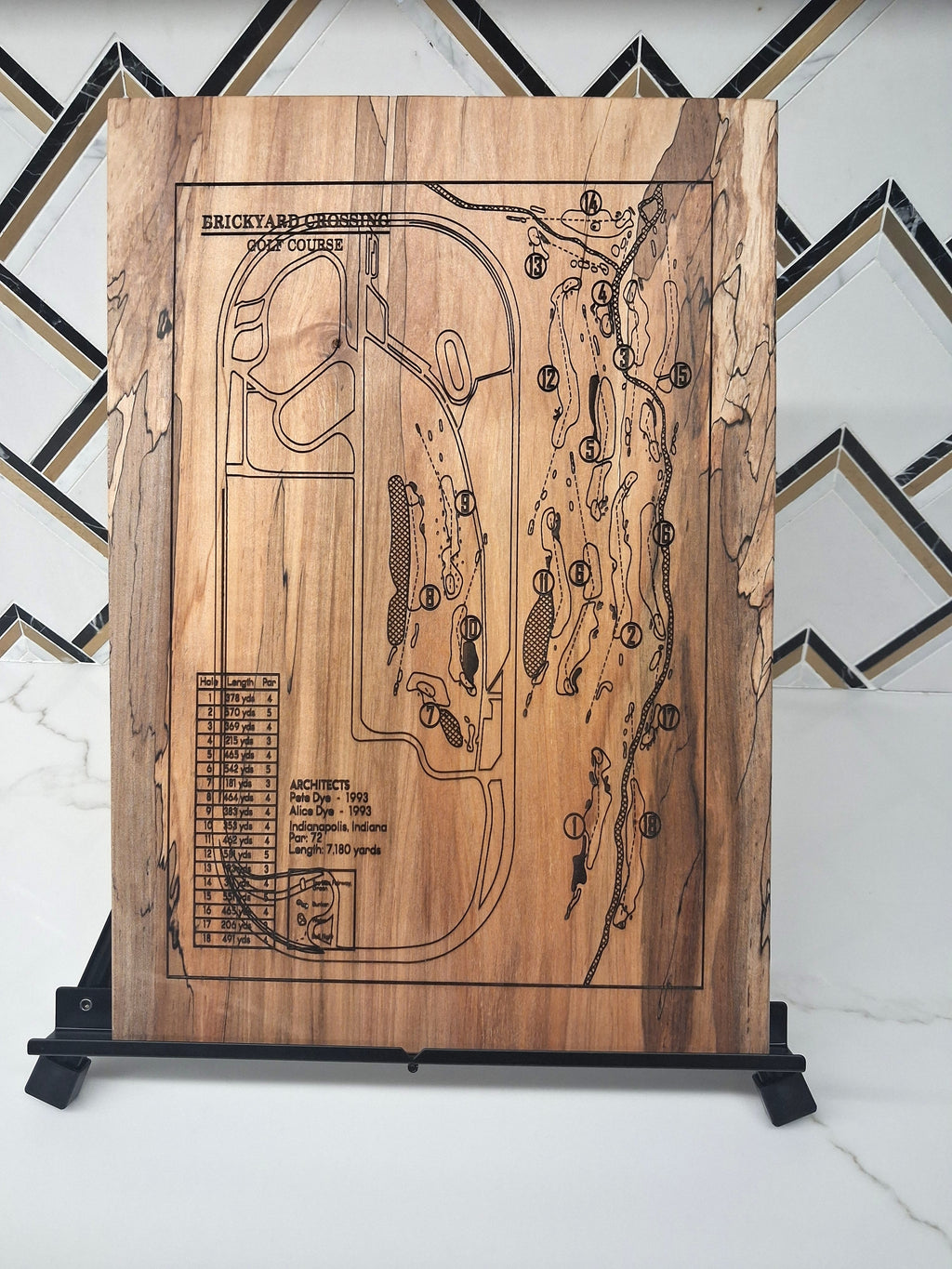 Brickyard Crossing on Spalted Maple