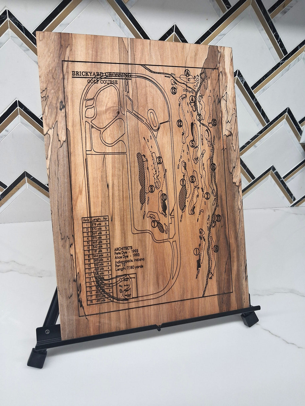 Brickyard Crossing on Spalted Maple