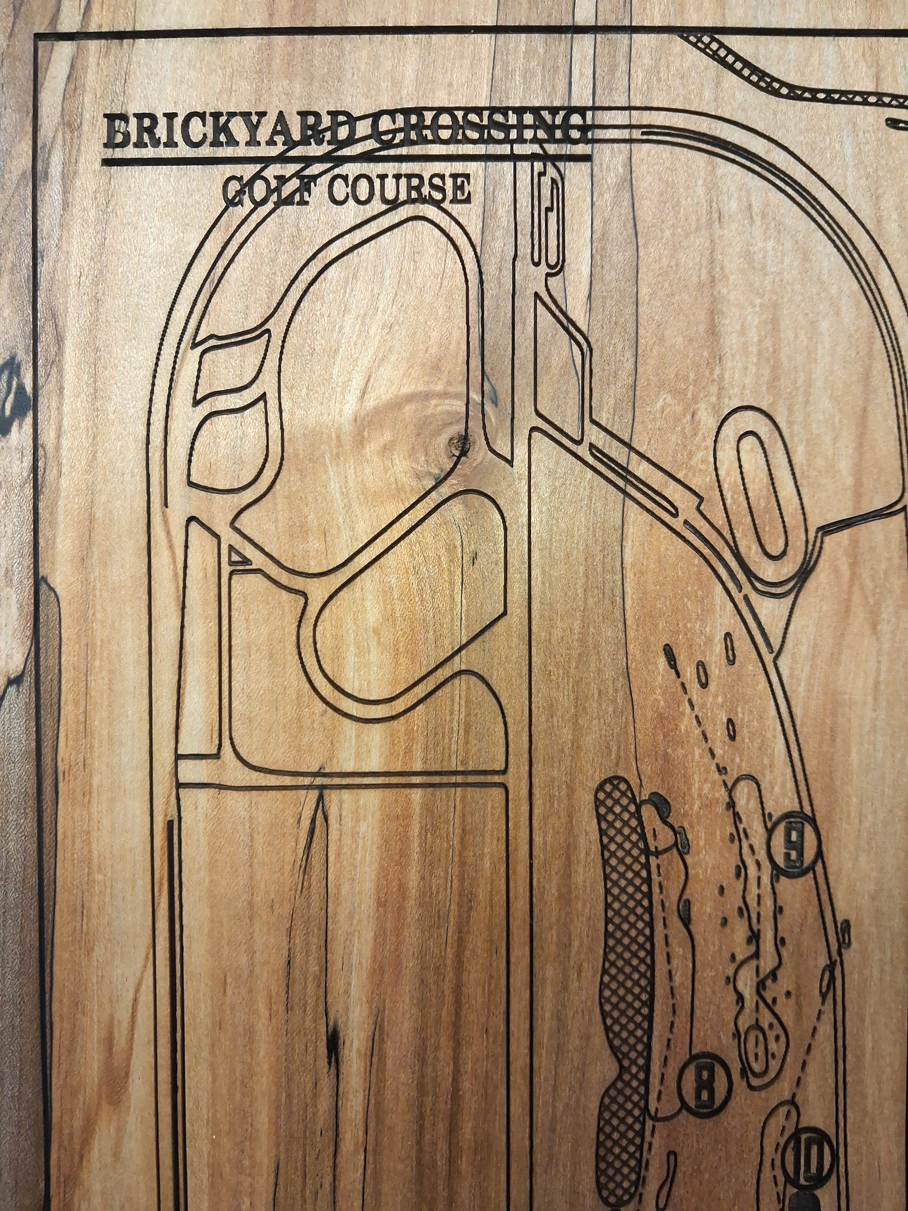 Brickyard Crossing on Spalted Maple